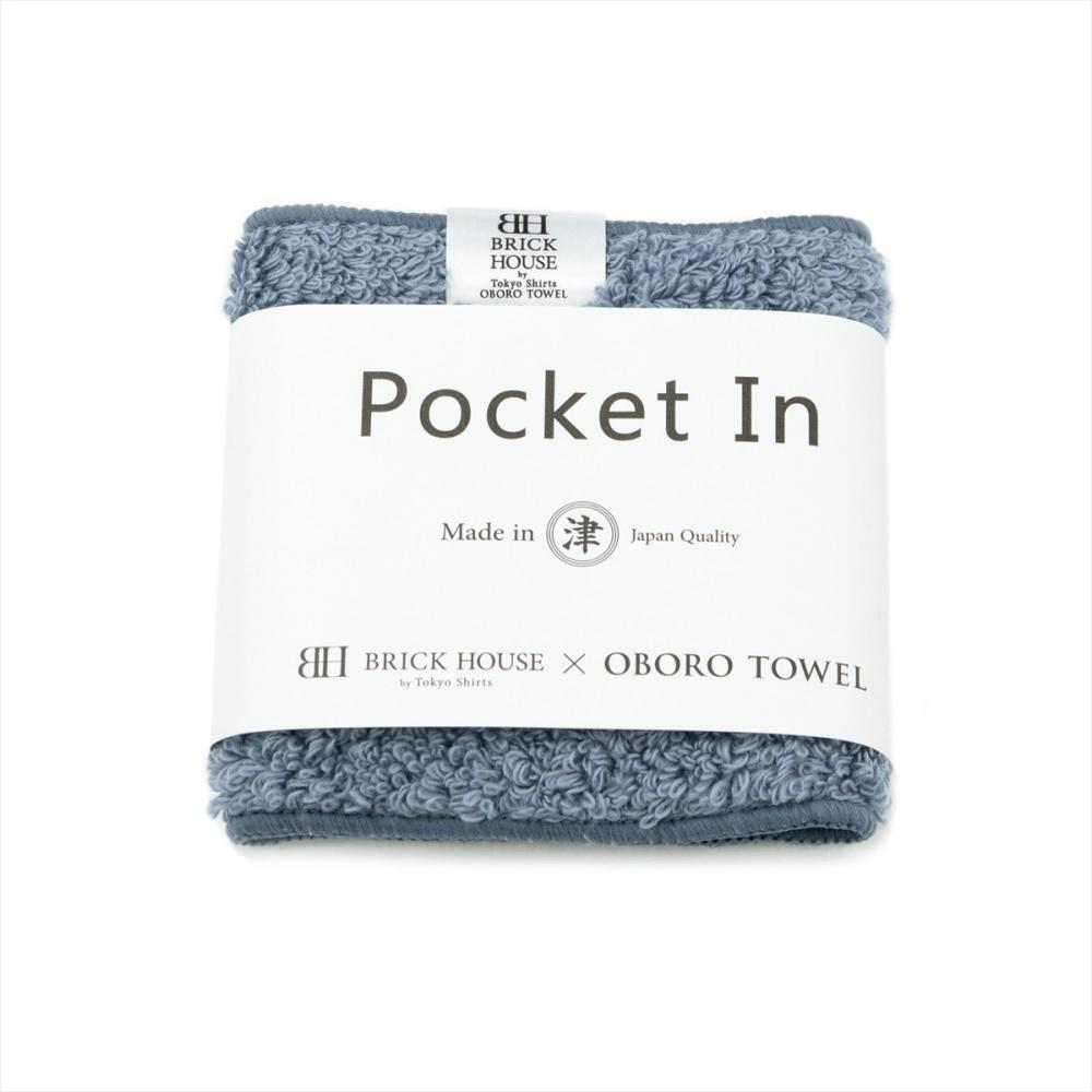 【BRICK HOUSE×OBORO TOWEL】ハンカチ タオル ポケットイン メンズ レディース