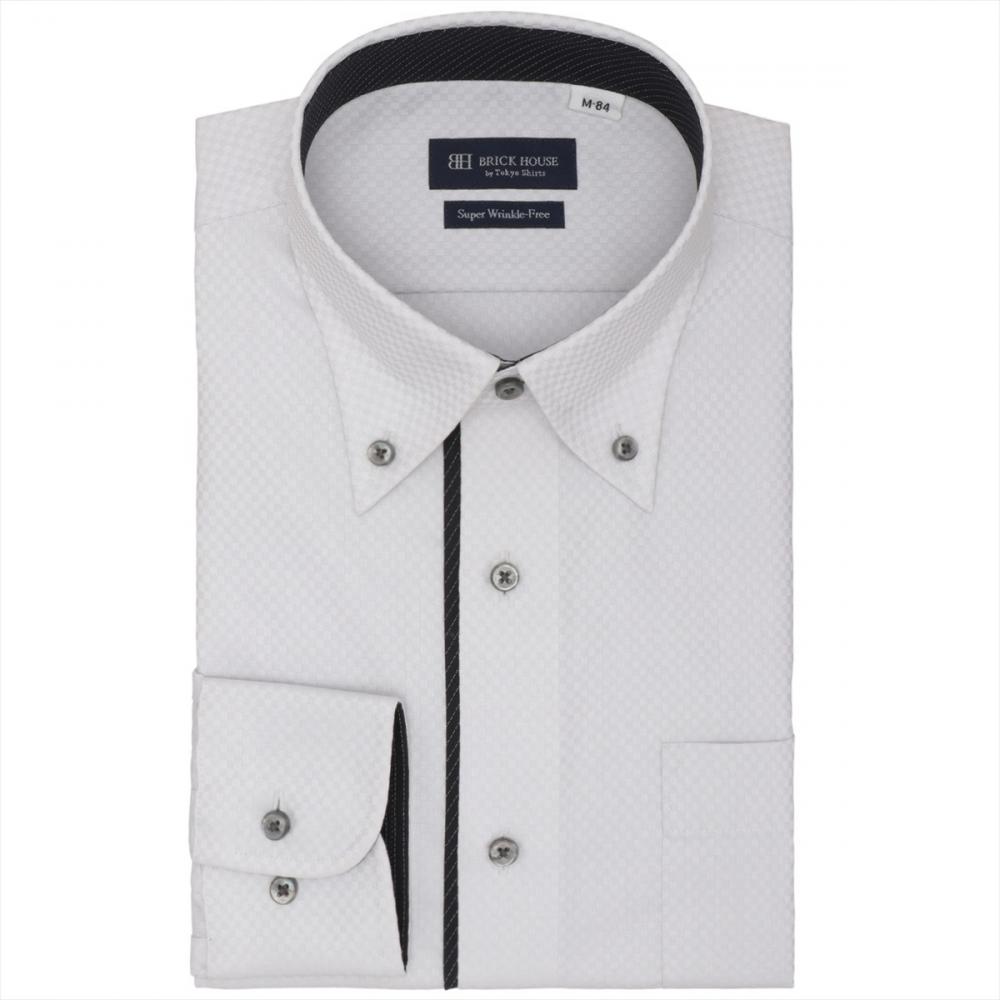 B.T.W様　3/3 超形態安定】 ボタンダウン 長袖 形態安定 ワイシャツ(S37-80