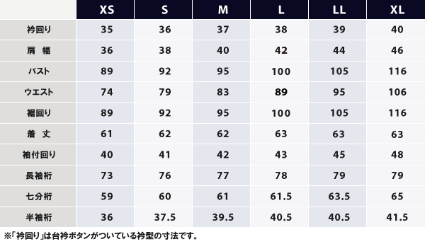 シャツのサイズのはかり方東京シャツ公式通販｜ノーアイロン形態安定 ...