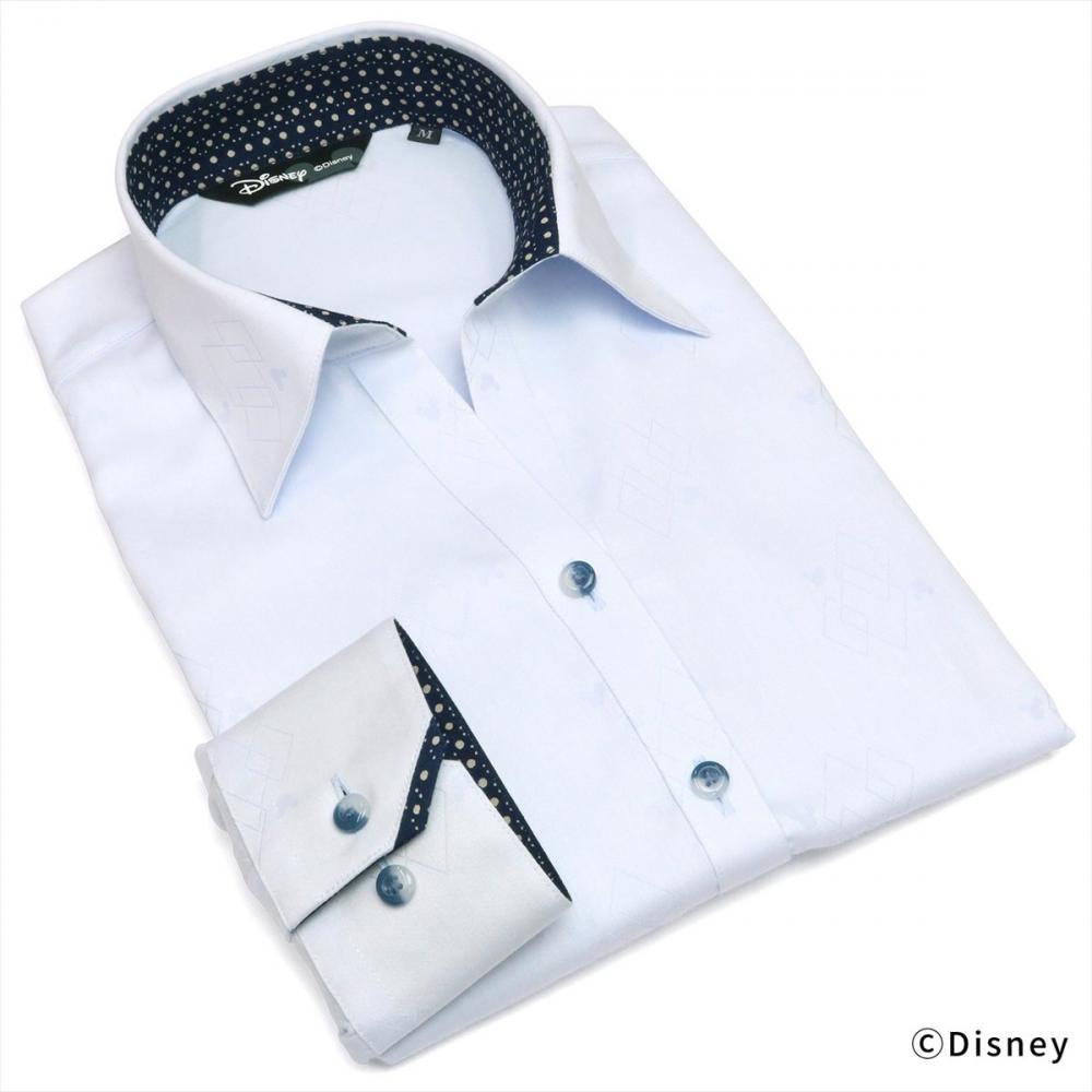 【ディズニー】 スキッパー 長袖 形態安定 レディースシャツ