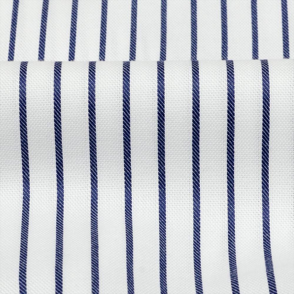 カジュアルシャツ BIGシルエット 七分袖 形態安定 ブルー レディース