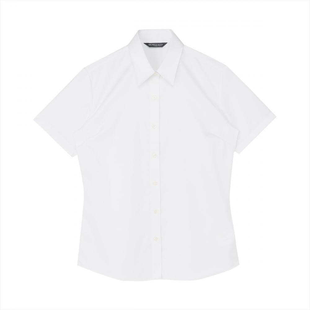 【超形態安定】 レギュラー 半袖 形態安定 レディースシャツ 綿100%