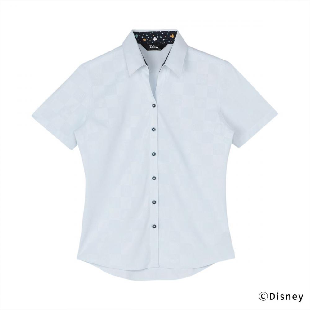 【ディズニー】 スキッパー 半袖 形態安定 レディースシャツ