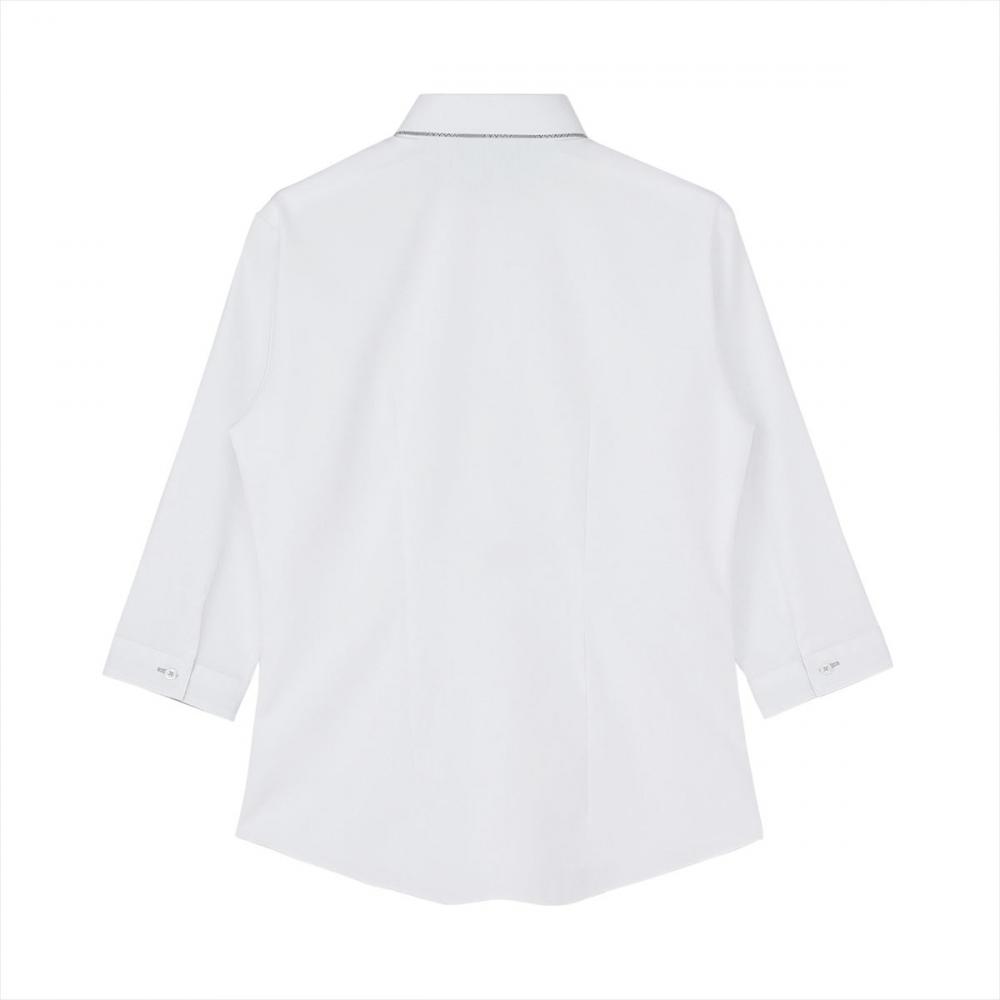 透け防止】 レギュラー 長袖 形態安定 レディースシャツ(XS