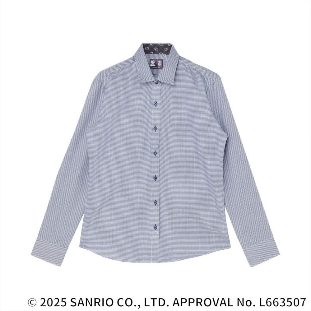 【HELLO KITTY×TOKYO SHIRTS】 ワイド 長袖 形態安定 レディースシャツ