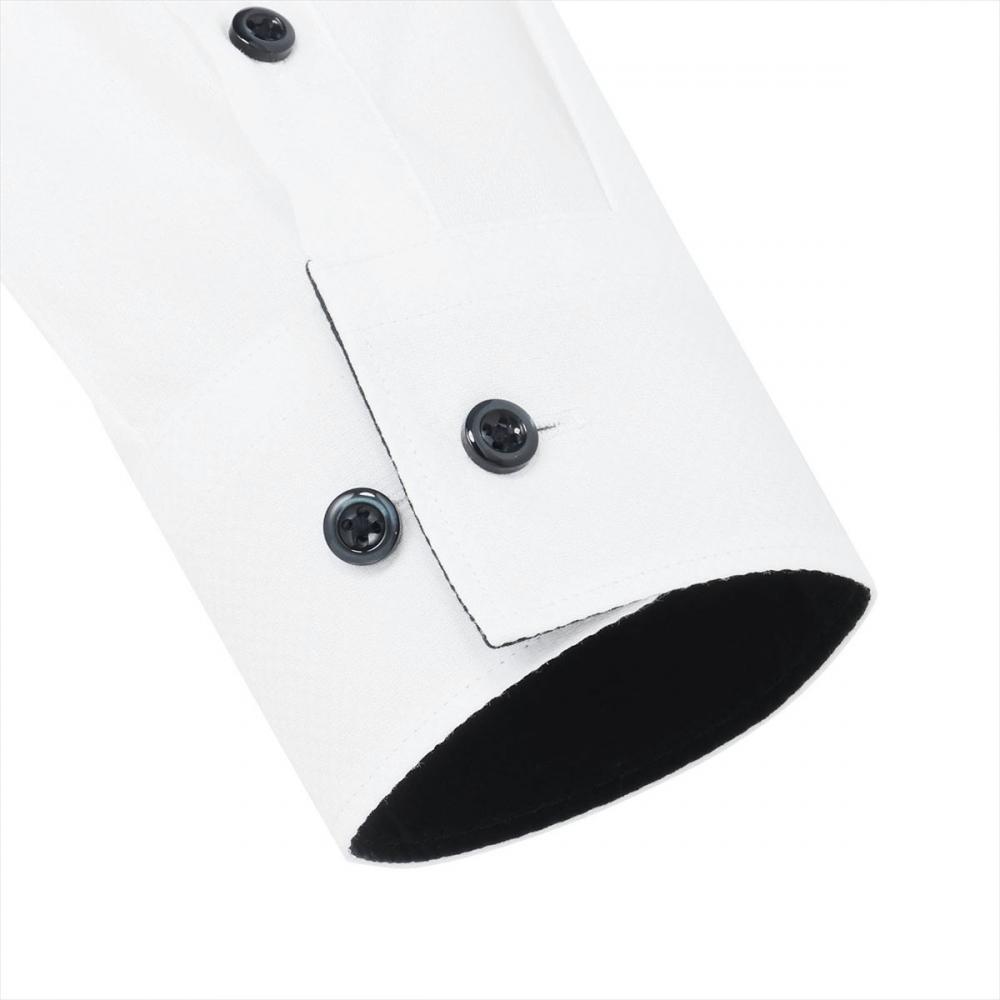 【透け防止】 ワイド 長袖 形態安定 レディースシャツ