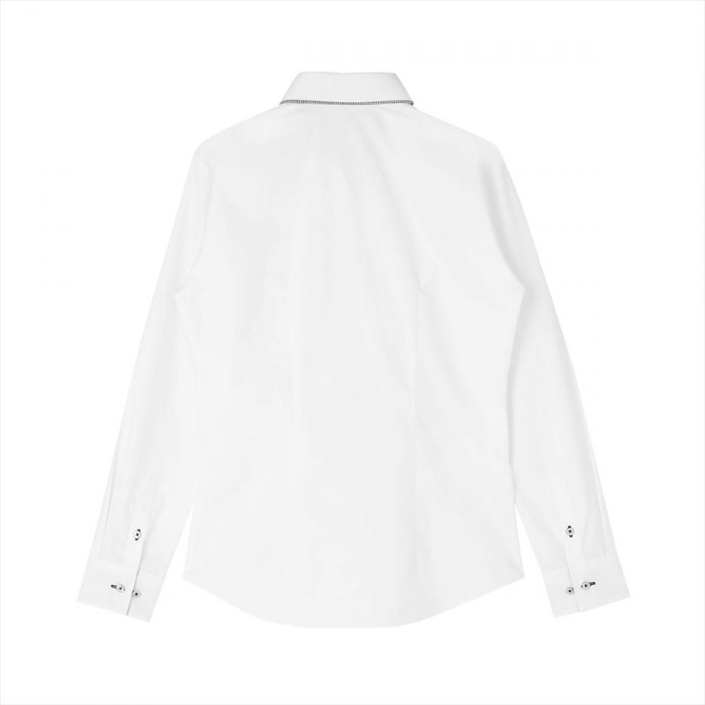 【透け防止】 スキッパー 長袖 形態安定 レディースシャツ