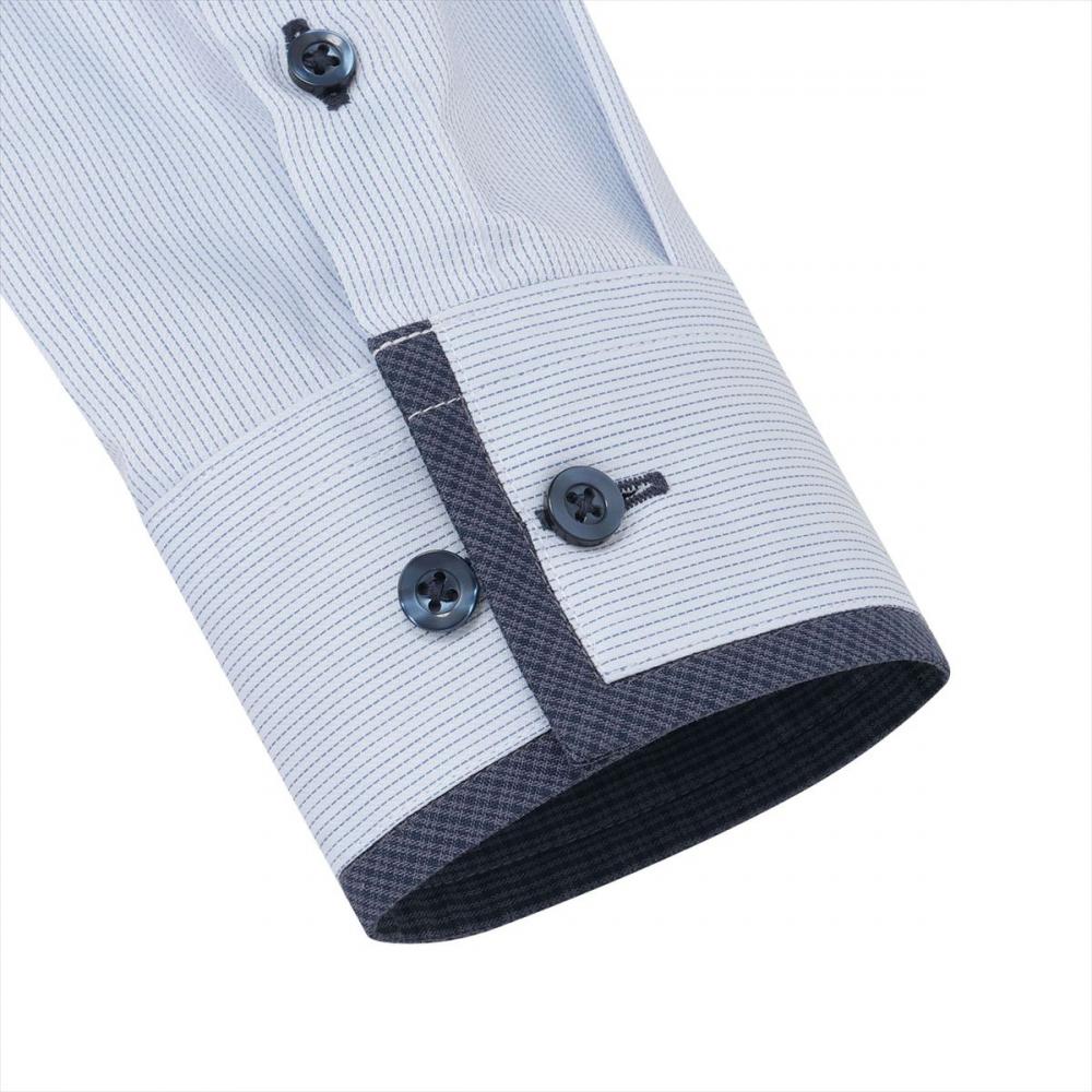 【透け防止】 ワイド 長袖 形態安定 レディースシャツ