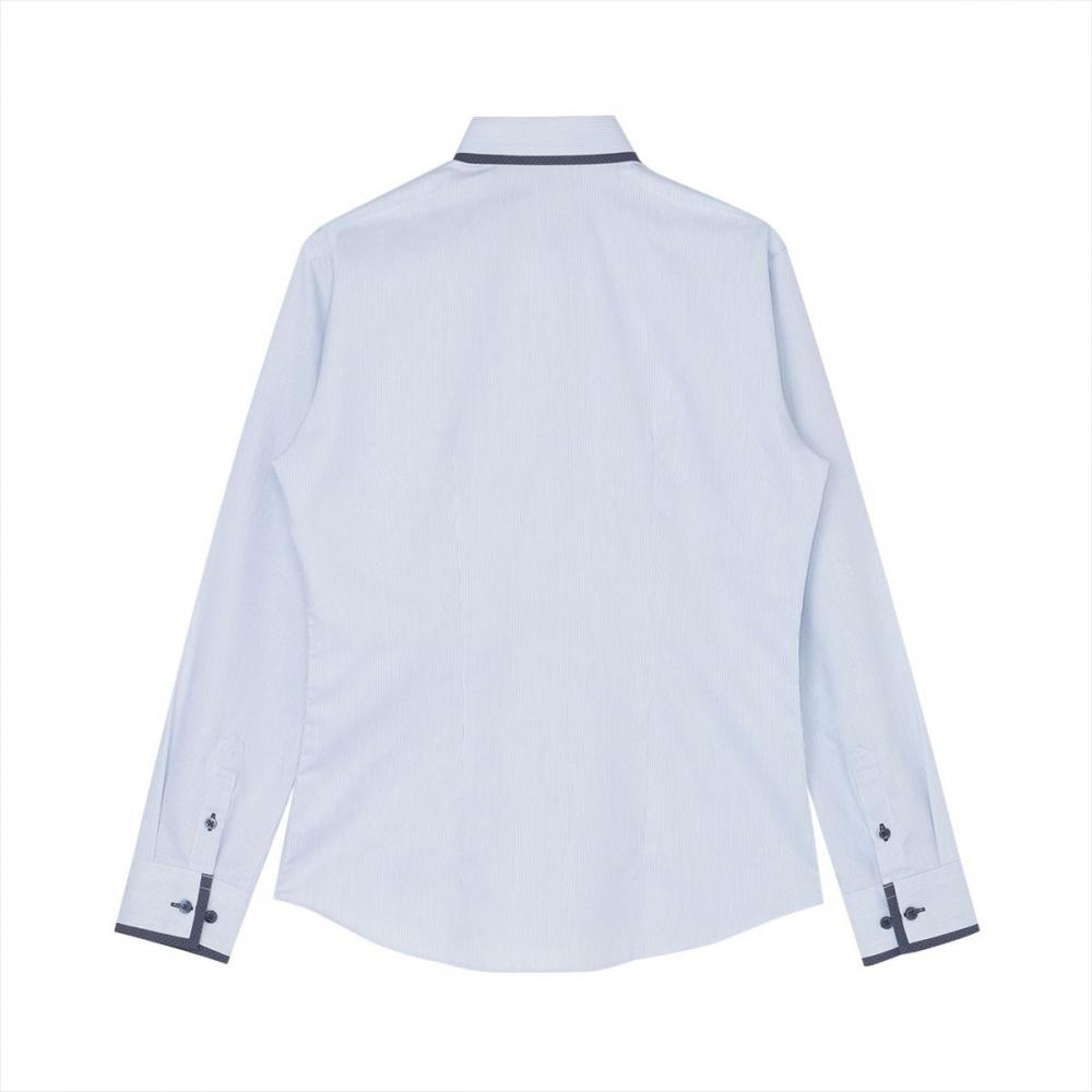 【透け防止】 ワイド 長袖 形態安定 レディースシャツ