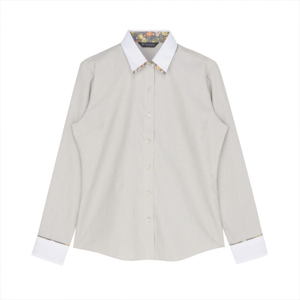 【透け防止】 レギュラー 長袖 形態安定 レディースシャツ