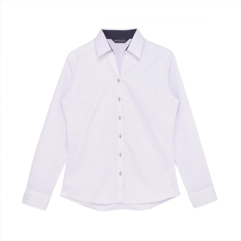 【超形態安定】 スキッパー 長袖 形態安定 綿100% レディースシャツ