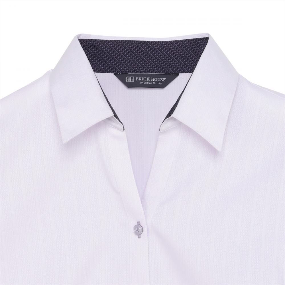 【超形態安定】 スキッパー 長袖 形態安定 綿100% レディースシャツ