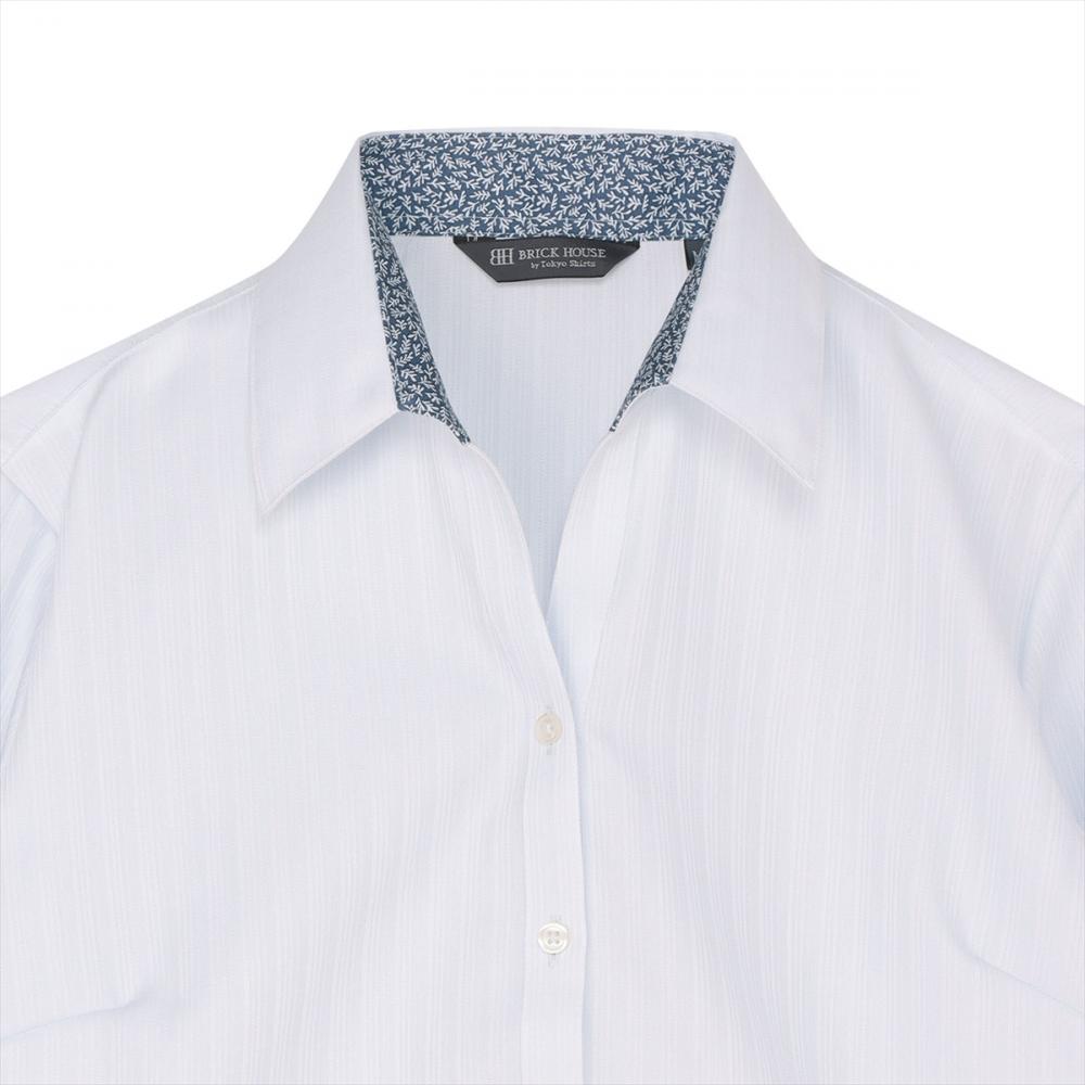 【超形態安定】 スキッパー 七分袖 形態安定 綿100% レディースシャツ