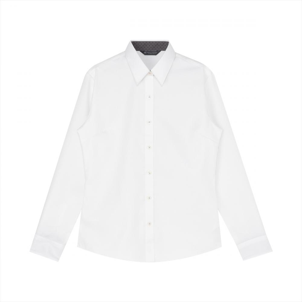 【超形態安定】 レギュラー 長袖 形態安定 綿100% レディースシャツ