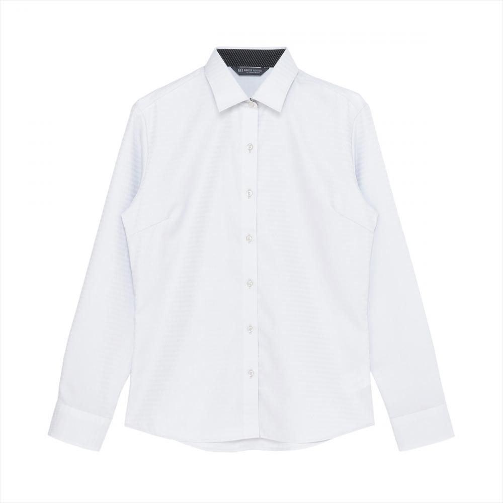 【超形態安定】 ワイド 長袖 形態安定 綿100% レディースシャツ