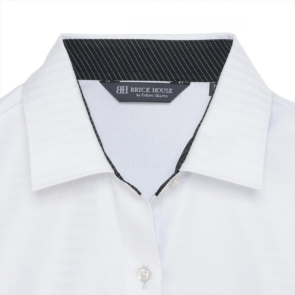 【超形態安定】 ワイド 長袖 形態安定 綿100% レディースシャツ