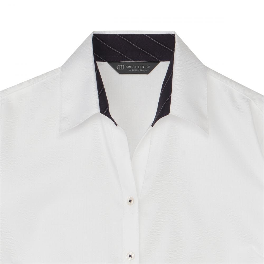 【超形態安定】 スキッパー 七分袖 形態安定 綿100% レディースシャツ