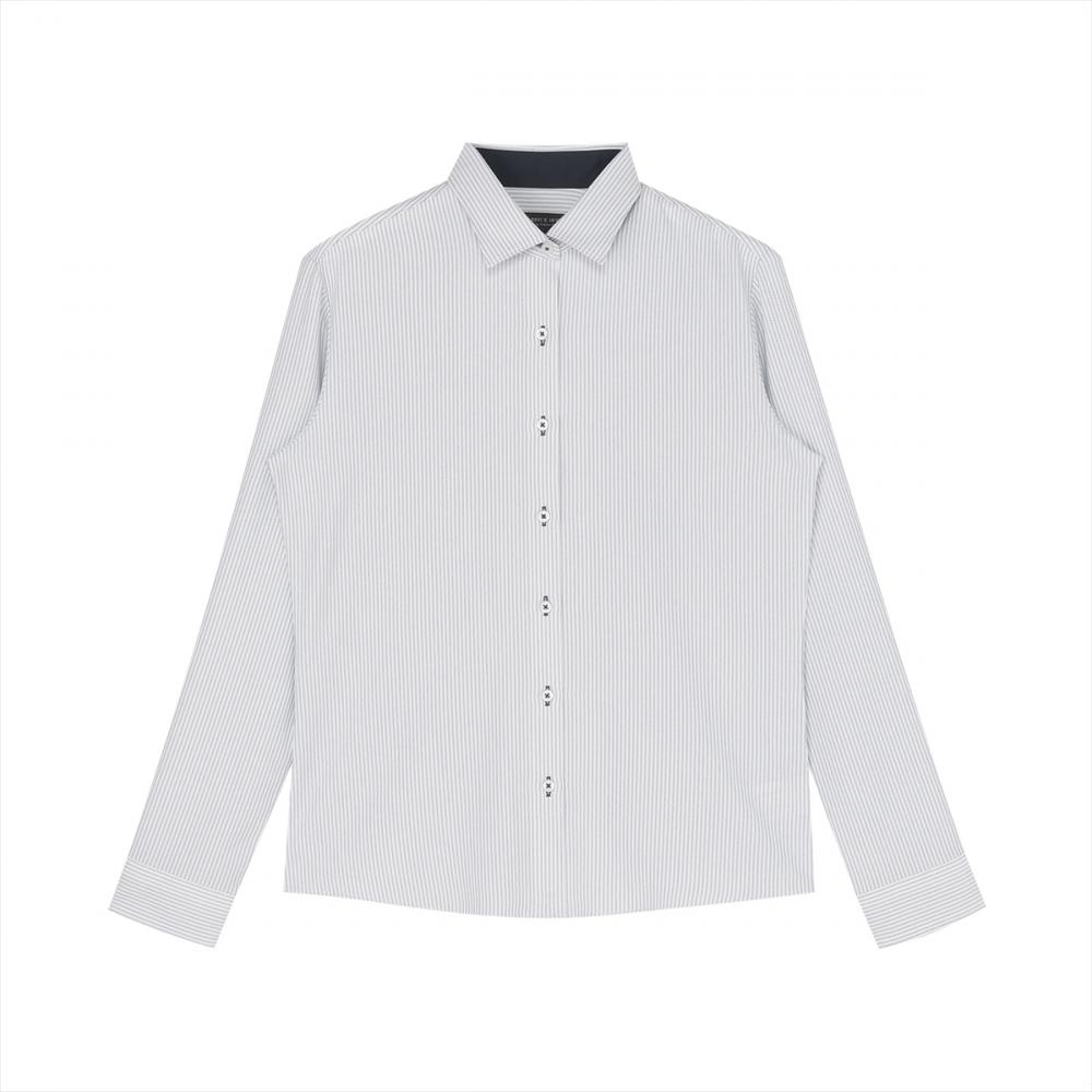 【COFREX】 ワイド 長袖 形態安定 レディースシャツ