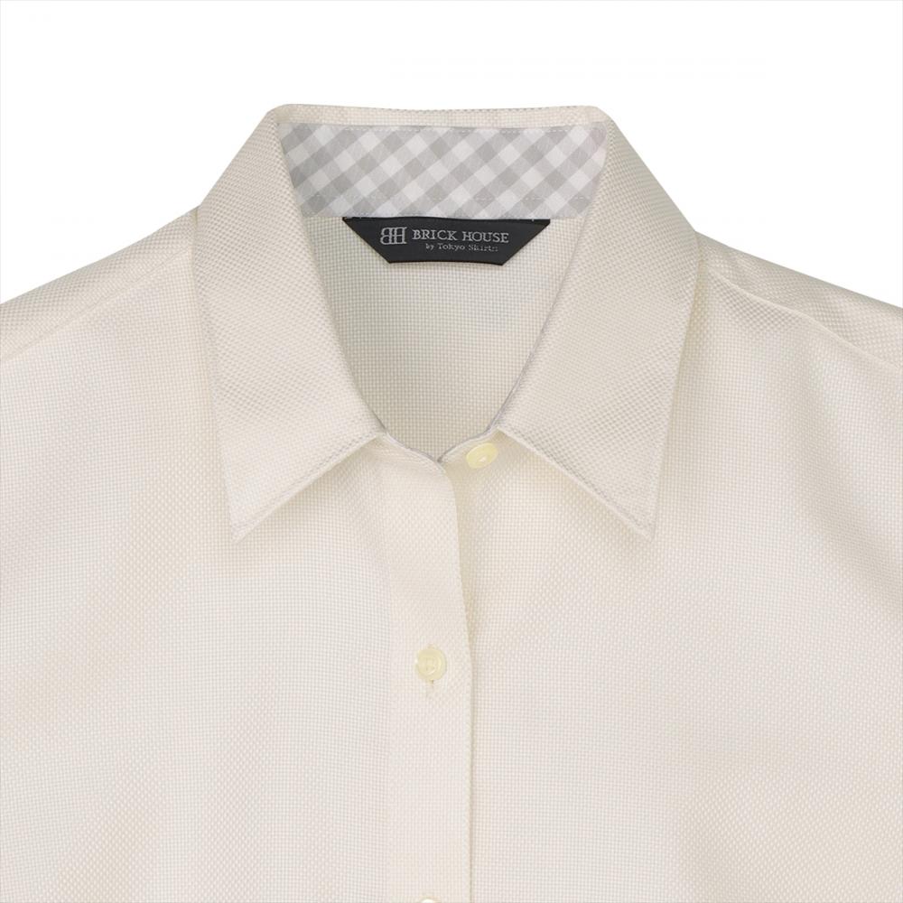 【超形態安定／接触冷感】レギュラー 半袖 形態安定 綿100% レディースシャツ