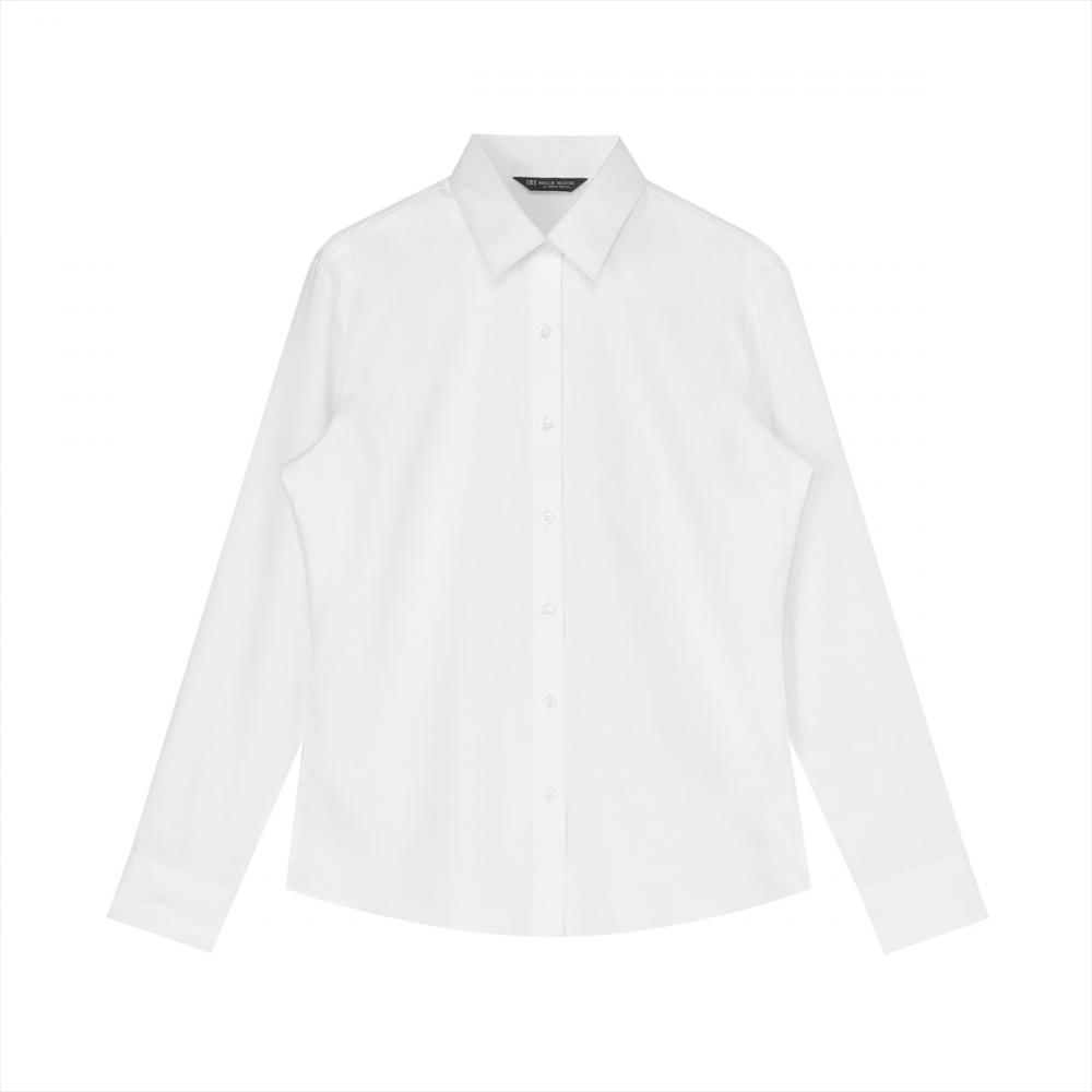 【透け防止】 レギュラー 長袖 形態安定 レディースシャツ