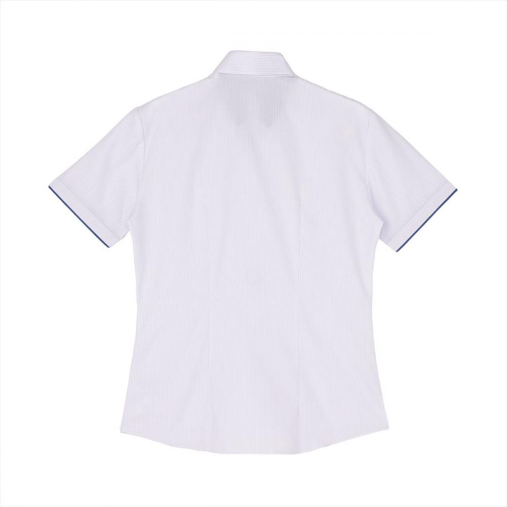 吸水速乾】 スキッパー 半袖 形態安定 レディースシャツ(XS パーブル