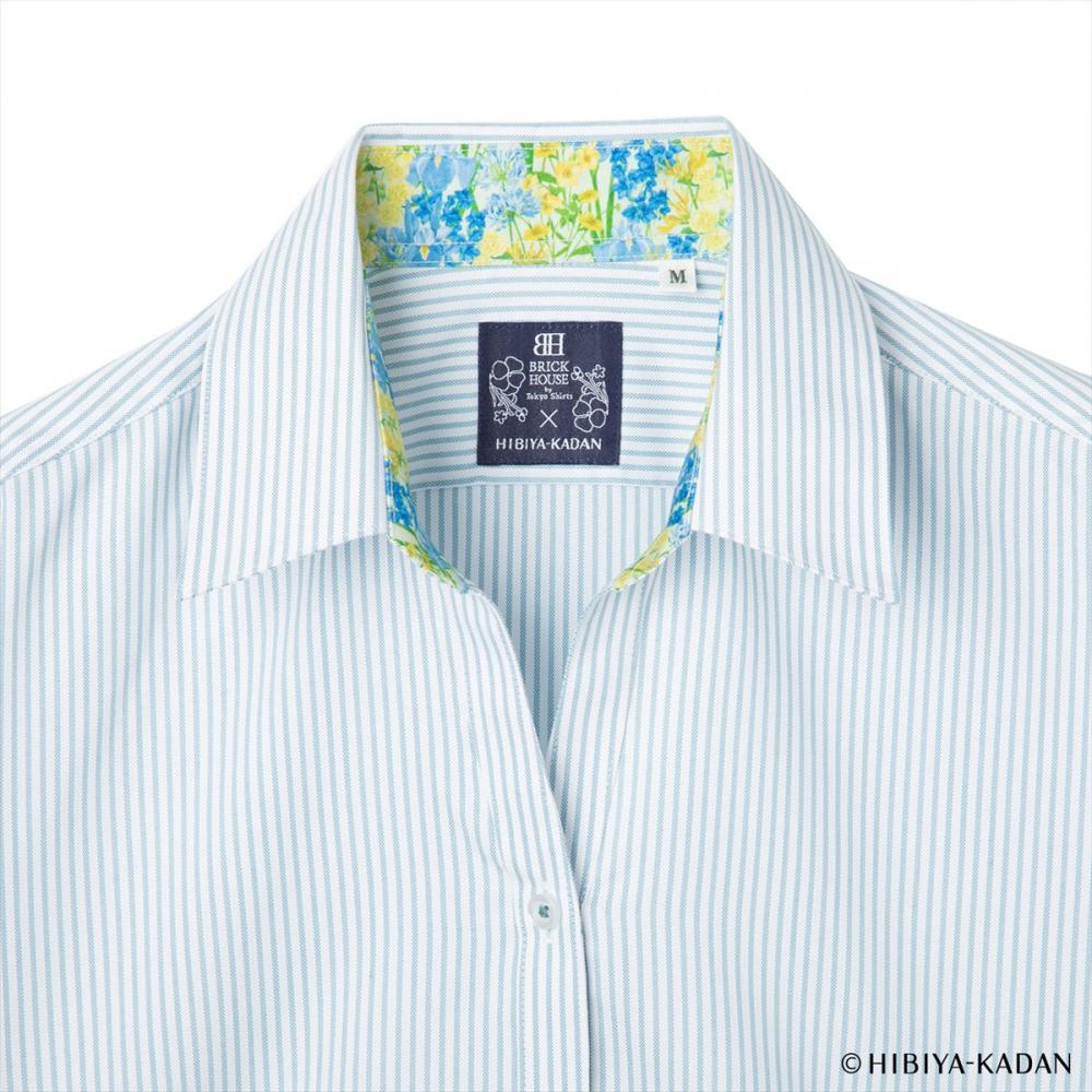 【販売開始前　購入不可　購入した際はキャンセルします】【TOKYO SHIRTS×HIBIYA KADAN】 透け防止 スキッパー 長袖 形態安定 レディースシャツ