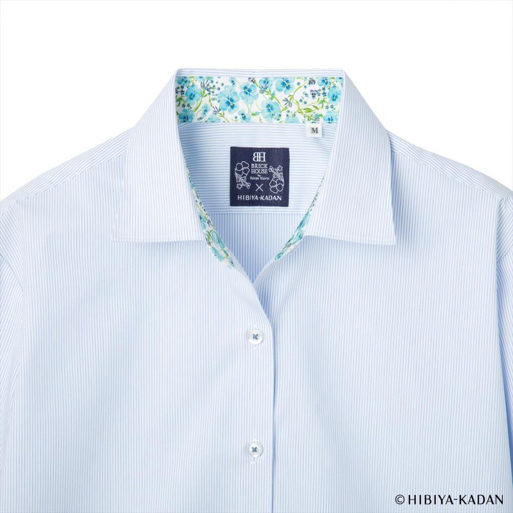 【販売開始前　購入不可　購入した際はキャンセルします】【TOKYO SHIRTS×HIBIYA KADAN】 透け防止 ワイド 長袖 形態安定 レディースシャツ