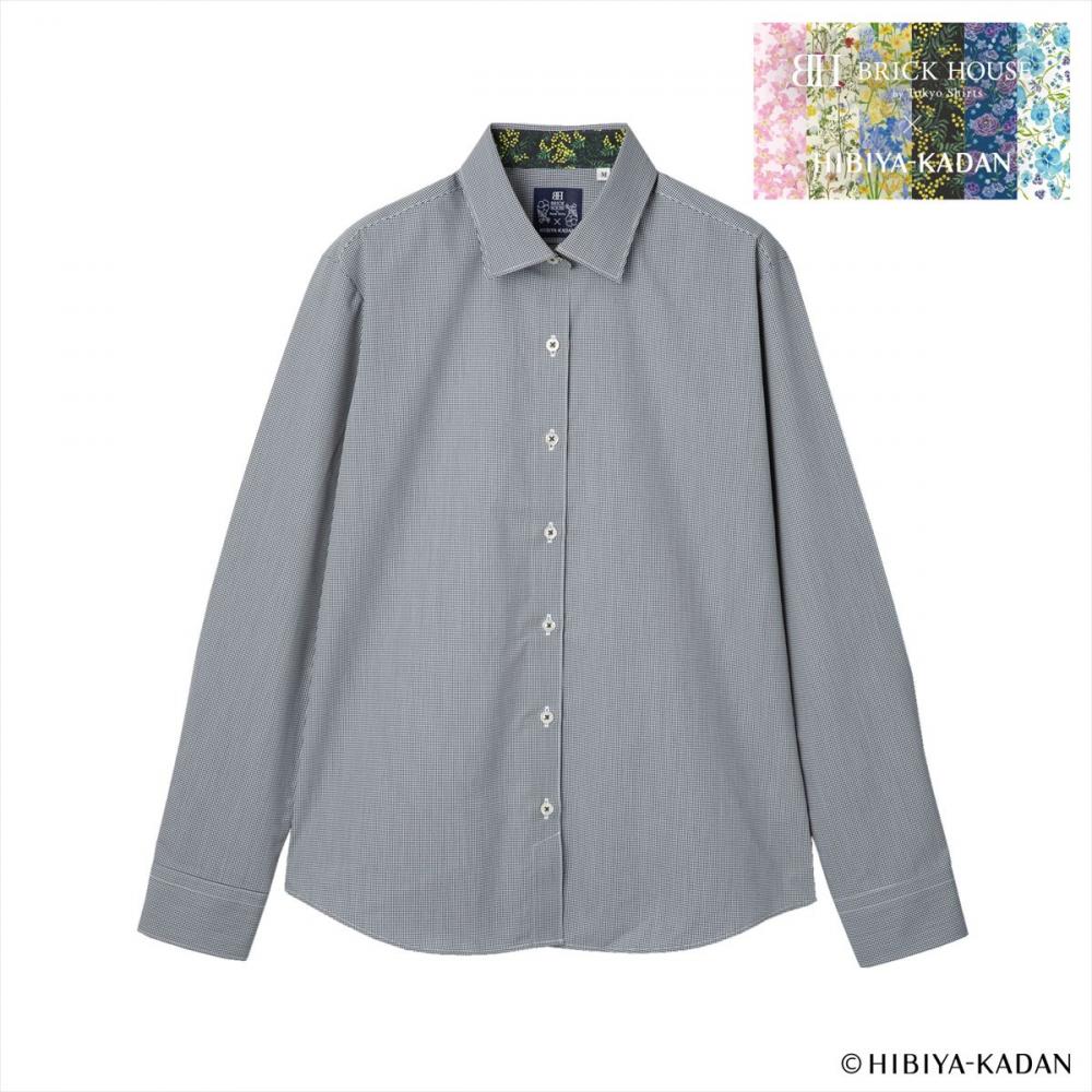 【販売開始前　購入不可　購入した際はキャンセルします】【TOKYO SHIRTS×HIBIYA KADAN】 透け防止 ワイド 長袖 形態安定 レディースシャツ