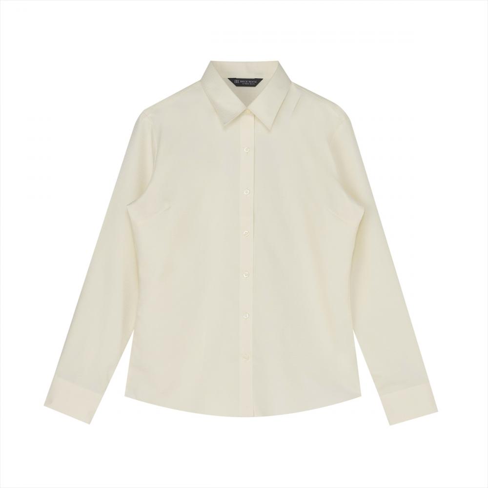 【透け防止】 レギュラー 長袖 形態安定 レディースシャツ