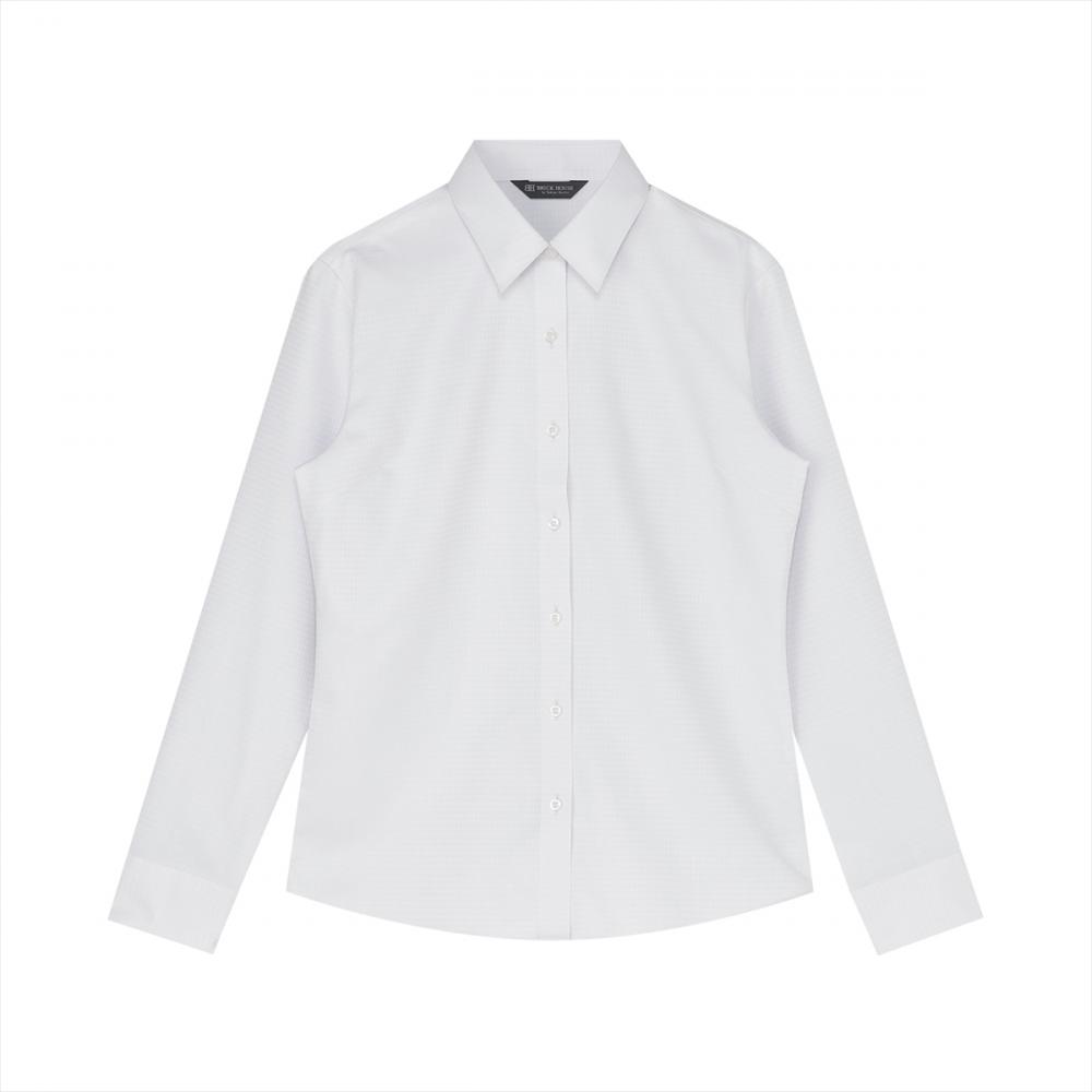 【透け防止】 レギュラー 長袖 形態安定 レディースシャツ