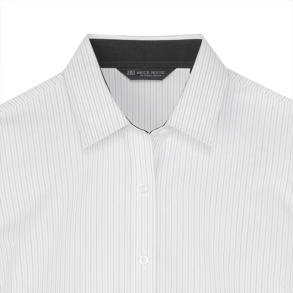 【透け防止】 レギュラー 長袖 形態安定 レディースシャツ