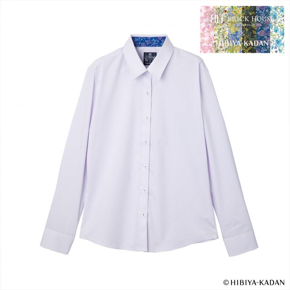 【販売開始前　購入不可　購入した際はキャンセルします】【TOKYO SHIRTS×HIBIYA KADAN】 透け防止 レギュラー 長袖 形態安定 レディースシャツ