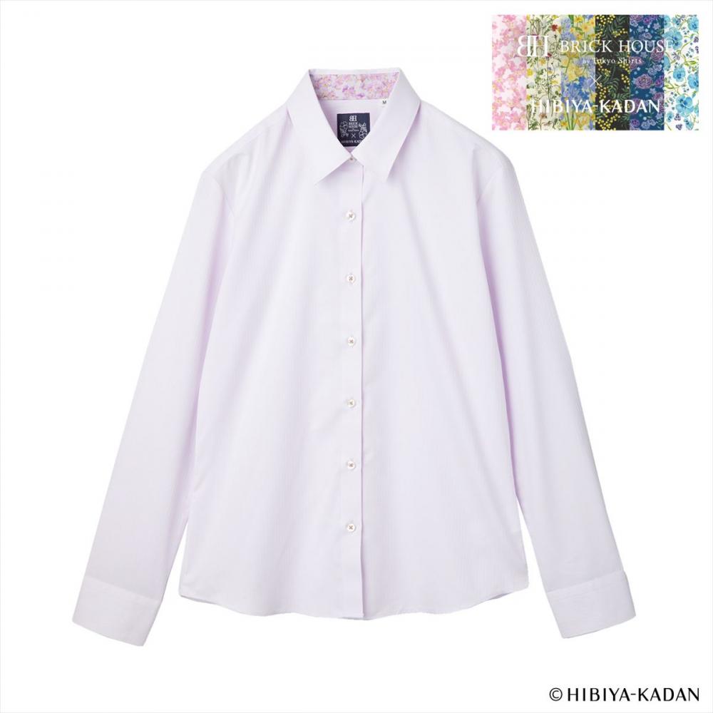 【販売開始前　購入不可　購入した際はキャンセルします】【TOKYO SHIRTS×HIBIYA KADAN】 透け防止 レギュラー 長袖 形態安定 レディースシャツ