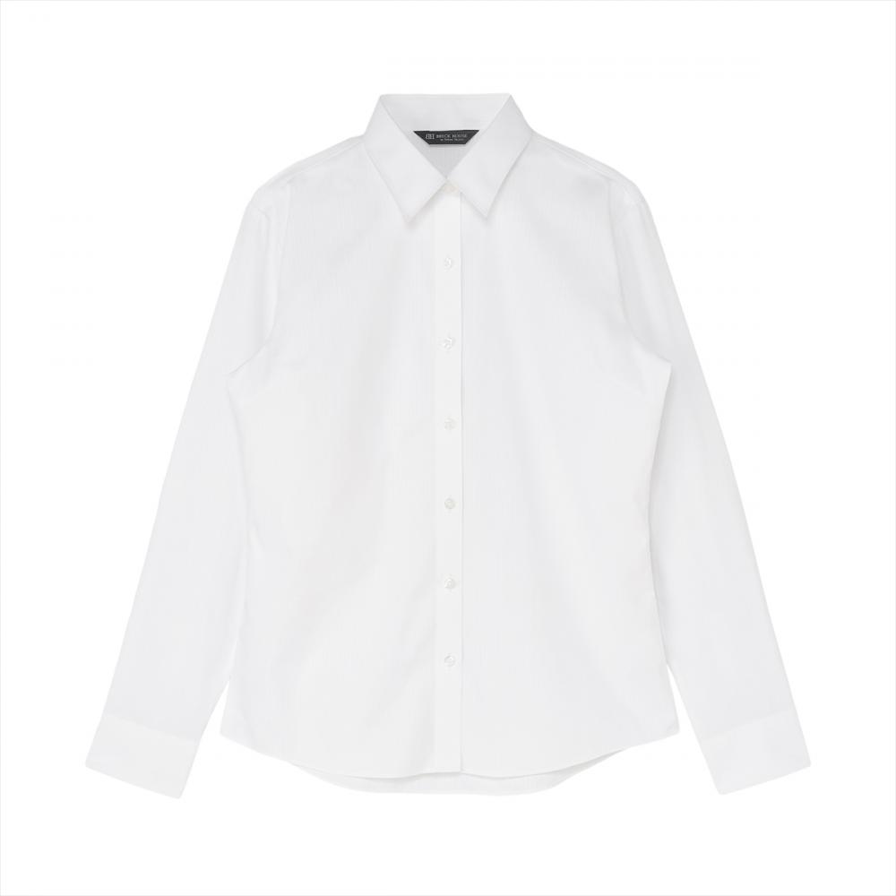 【透け防止】 レギュラー 長袖 形態安定 レディースシャツ