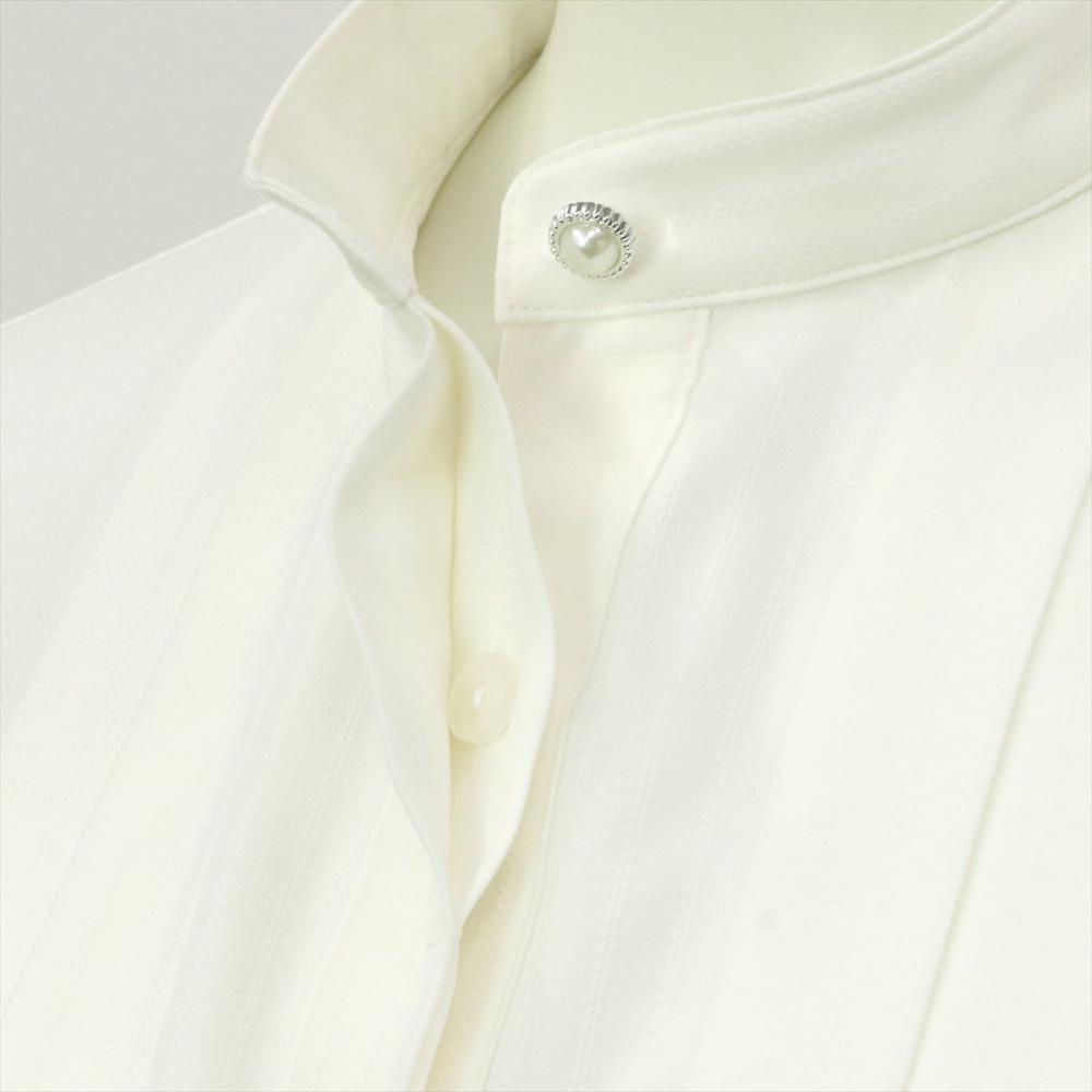 【デザイン】 COFREX スタンドビジュー釦 七分袖 レディースシャツ