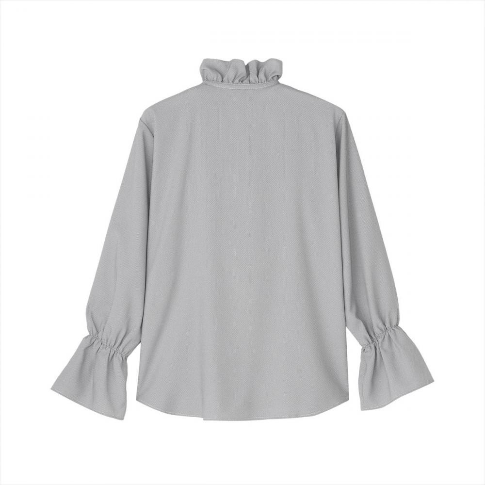 【COFREX】 フリルリボン ブラウス 長袖 レディースデザインシャツ