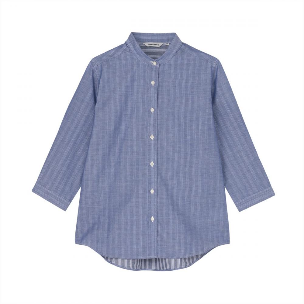 【Pitta Re:)】ふわっとガーゼシャツ レギュラーシルエット 七分袖 綿100% レディース カジュアルシャツ