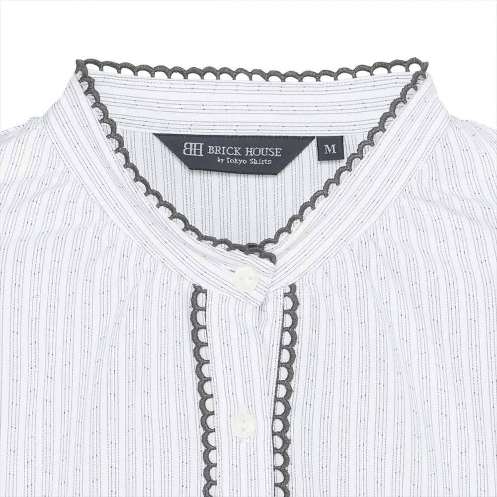 【COFREX】 ピコレース ブラウス 長袖 レディースデザインシャツ