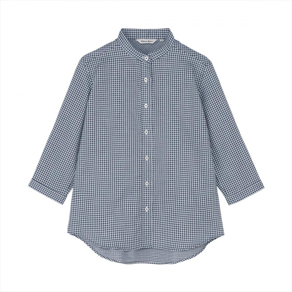 【Pitta Re:)】ふわっとガーゼシャツ レギュラーシルエット 七分袖 綿100% レディース カジュアルシャツ