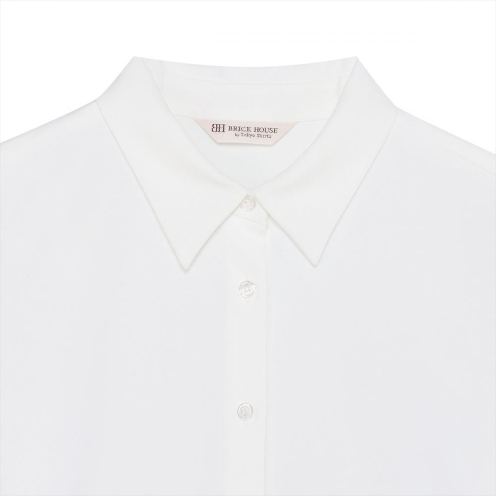 シルキーサテン レギュラー シャツブラウス 長袖 レディース