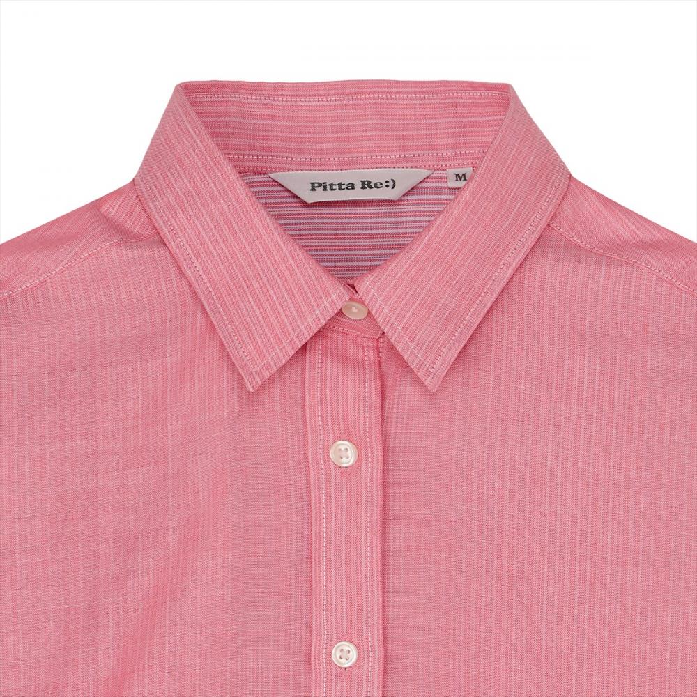 【Pitta Re:)】ふわっとガーゼシャツ レギュラーシルエット 七分袖 綿100% レディース カジュアルシャツ