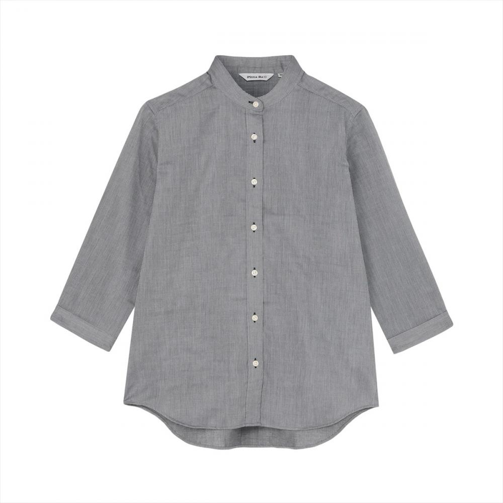 【Pitta Re:)】ふわっとガーゼシャツ レギュラーシルエット 七分袖 綿100% レディース カジュアルシャツ