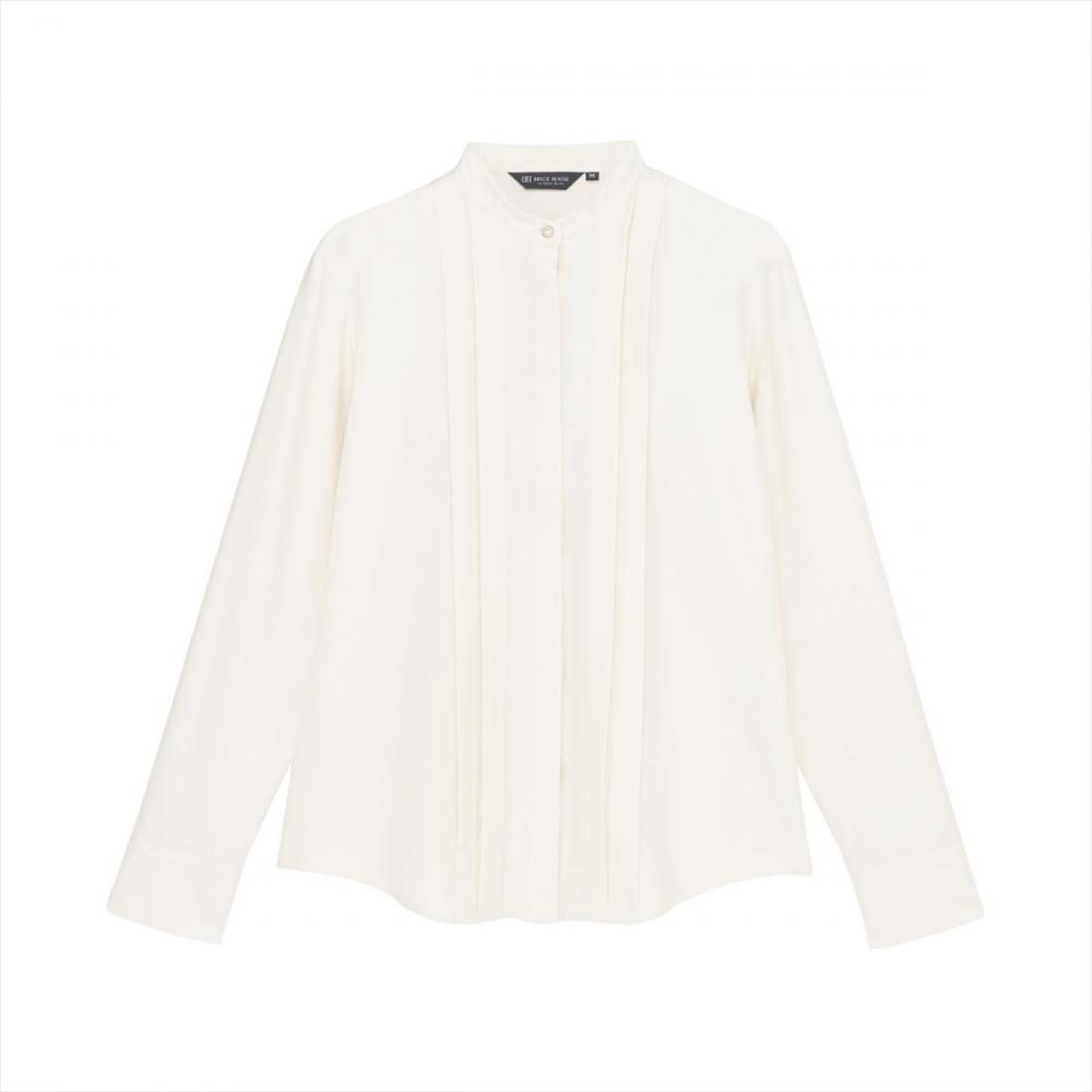 【COFREX】 スタンド ビジュー ブラウス 長袖 レディースデザインシャツ