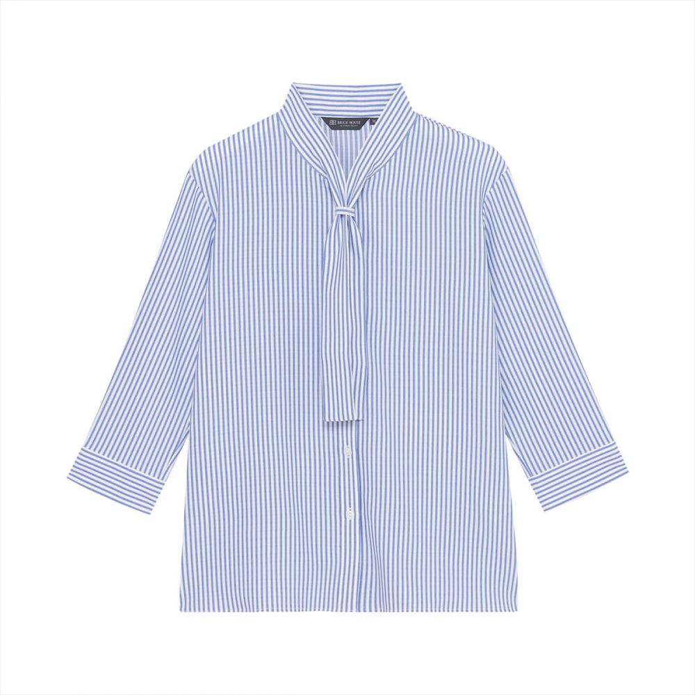 【COFREX】 ボウタイ ブラウス 七分袖 レディースデザインシャツ