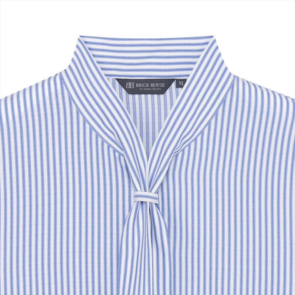 【COFREX】 ボウタイ ブラウス 七分袖 レディースデザインシャツ