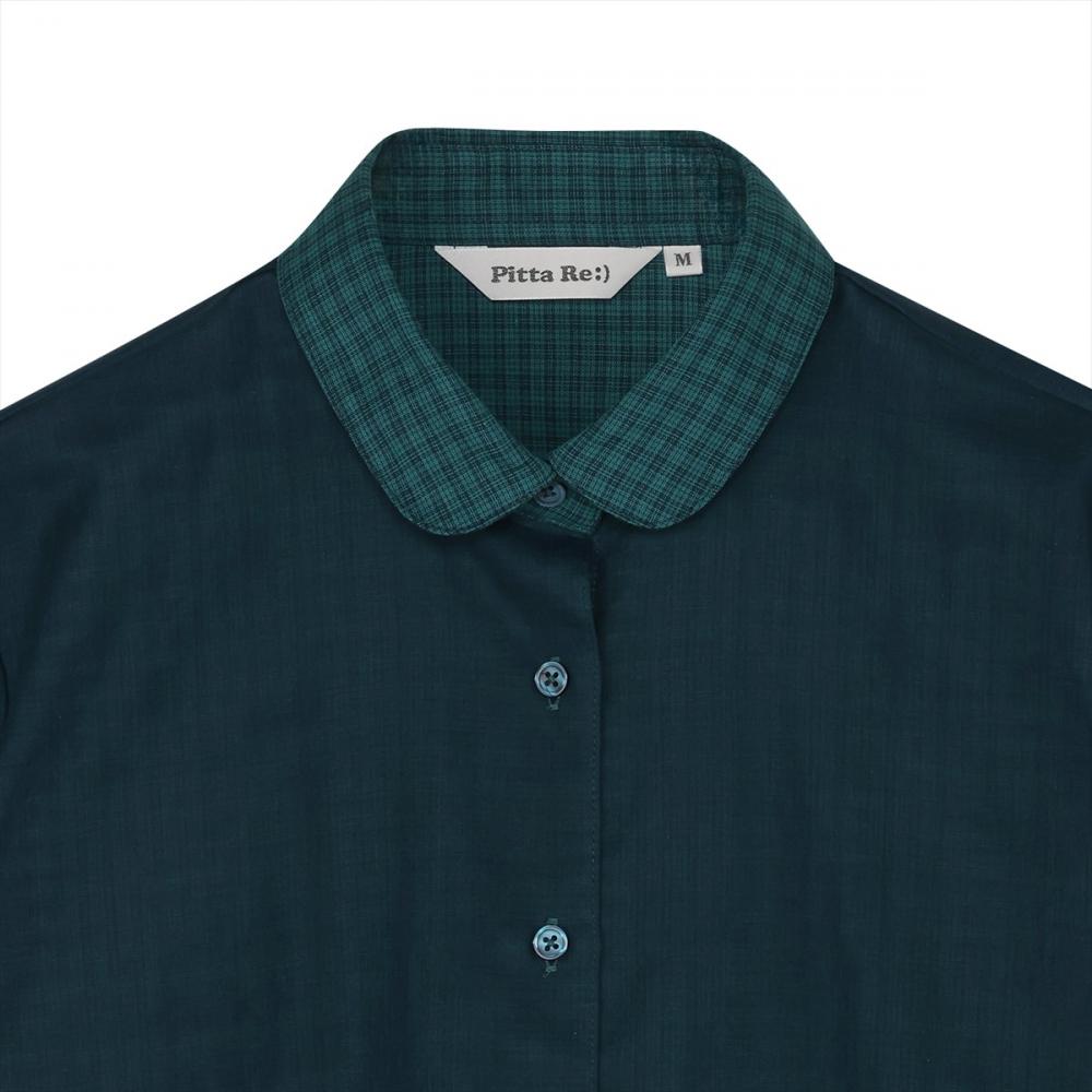 【Pitta Re:)】ふわっとガーゼシャツ レギュラーシルエット 七分袖 綿100% レディース カジュアルシャツ