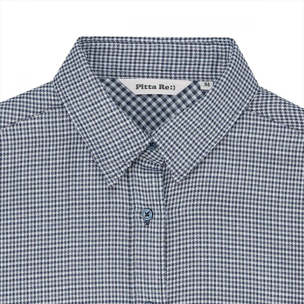 【Pitta Re:)】ふわっとガーゼシャツ レギュラーシルエット 七分袖 綿100% レディース カジュアルシャツ