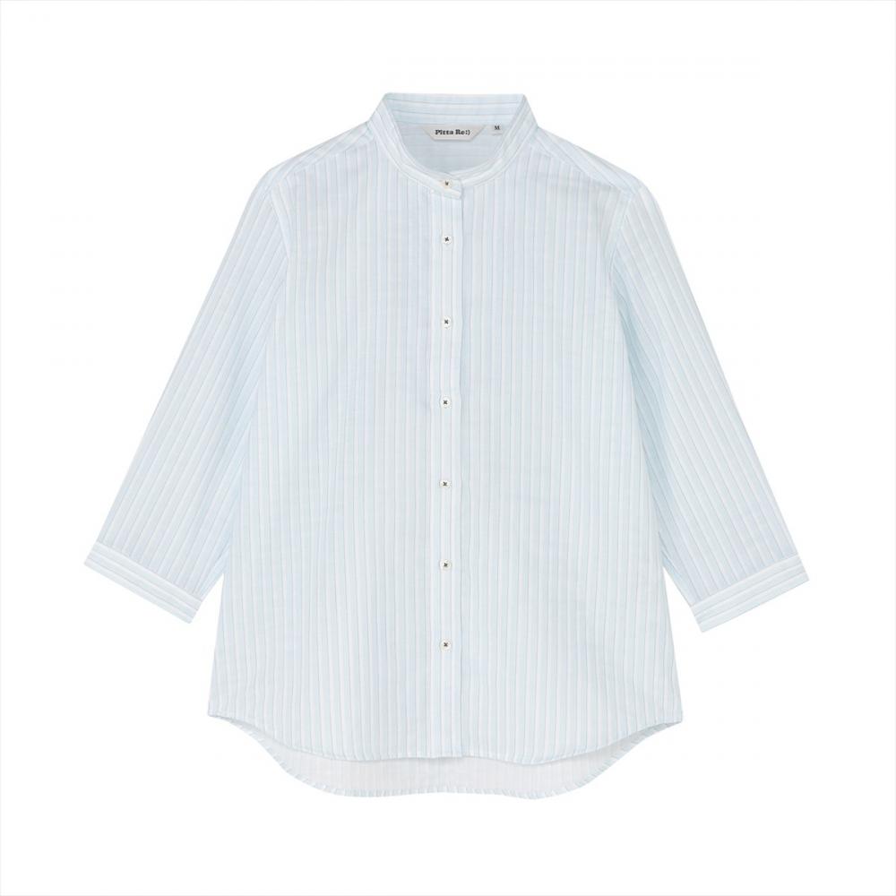 【Pitta Re:)】ふわっとガーゼシャツ レギュラーシルエット 七分袖 綿100% レディース カジュアルシャツ