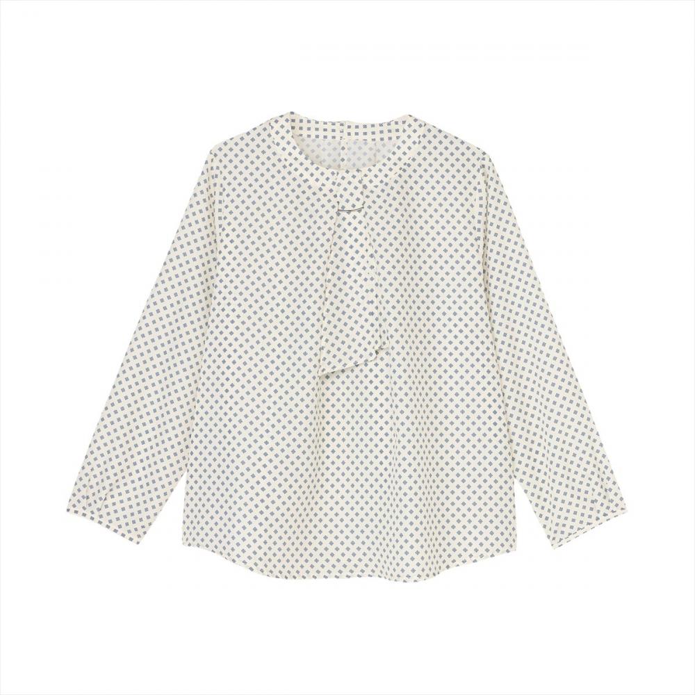 チャーム付き ボウタイ ブラウス 長袖 レディース