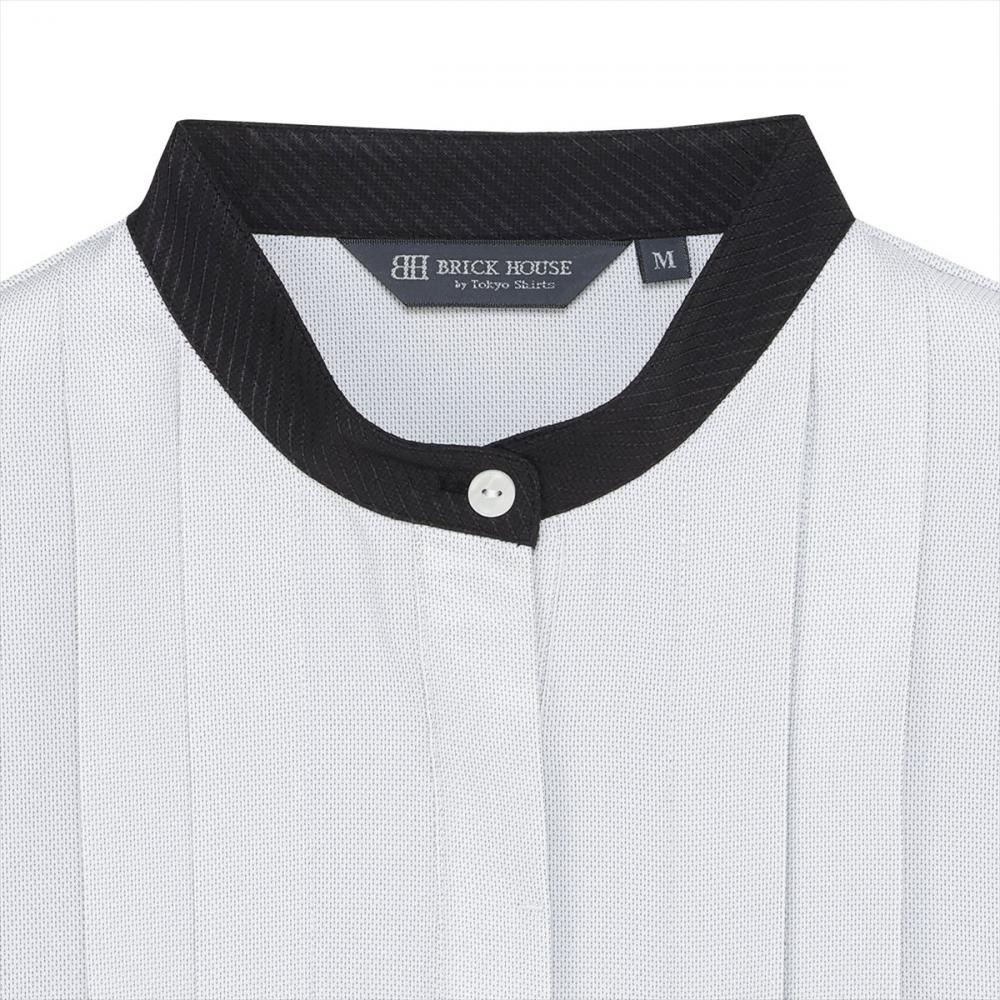 【COFREX】 スタンド 配色 ブラウス 長袖 レディースデザインシャツ